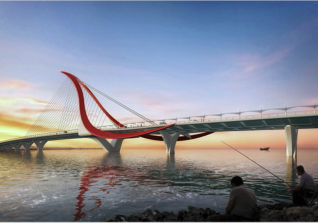 Busaiteen Link Package 4 includes the 550-m Signature Bridge.